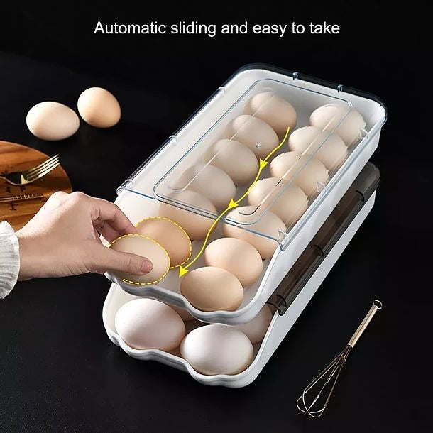 Organizador huevos deslizante con tapa